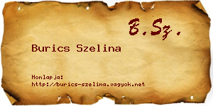 Burics Szelina névjegykártya